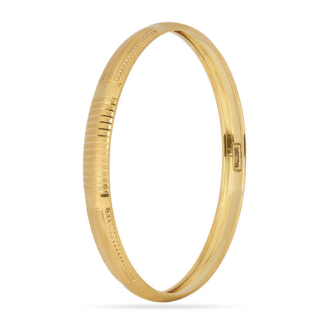 Tanishq Dual-Tone Etched Gold Bangle for Women in 22KT Gold 4