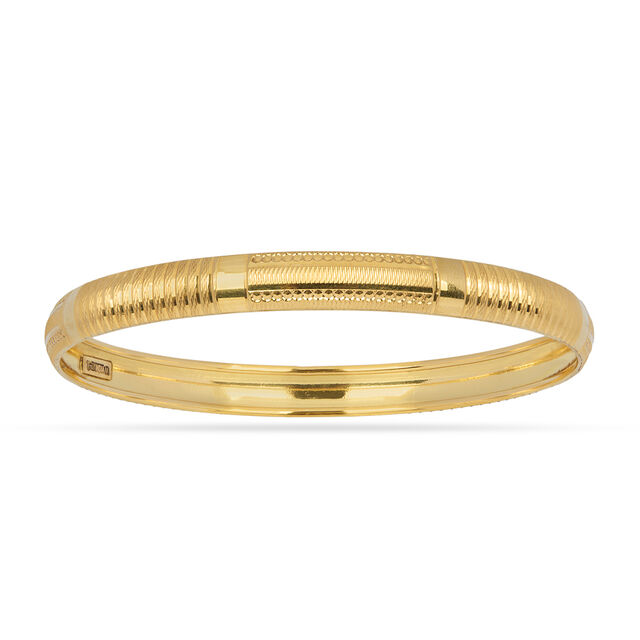 Tanishq Dual-Tone Etched Gold Bangle for Women in 22KT Gold 5