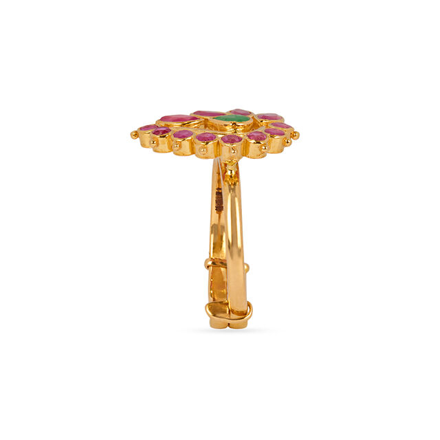 Dainty Gem Studded Gold Ring 2
