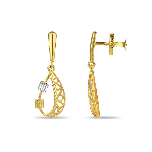 Tanishq 22 KT Gold Pendant and Earrings Set for Women 4