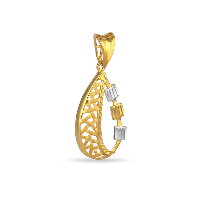 Tanishq 22 KT Gold Pendant and Earrings Set for Women 5