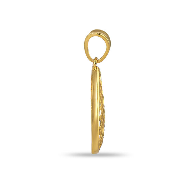 Tanishq 22 KT Gold Pendant and Earrings Set for Women 6