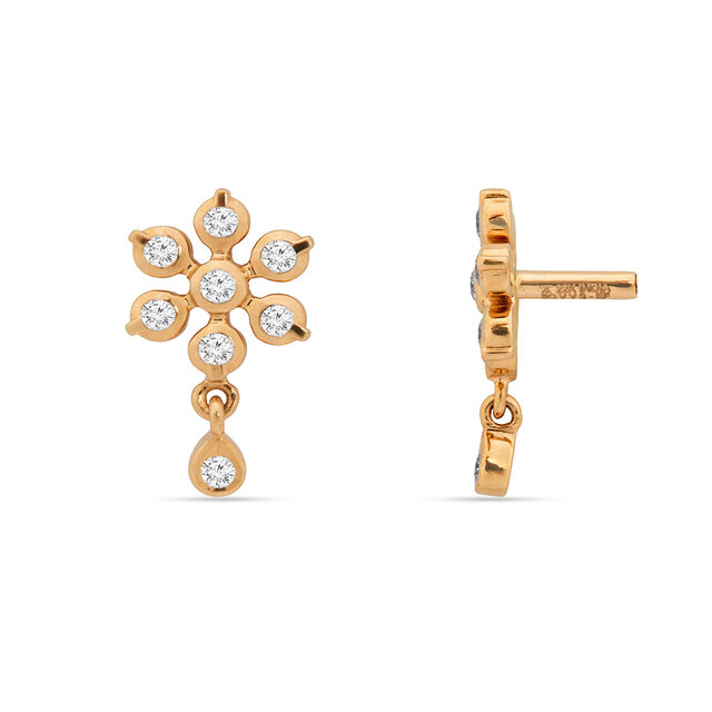 Tanishq 22KT Diamond Earrings for Women 2