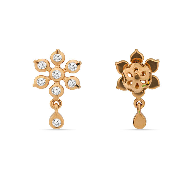 Tanishq 22KT Diamond Earrings for Women 4