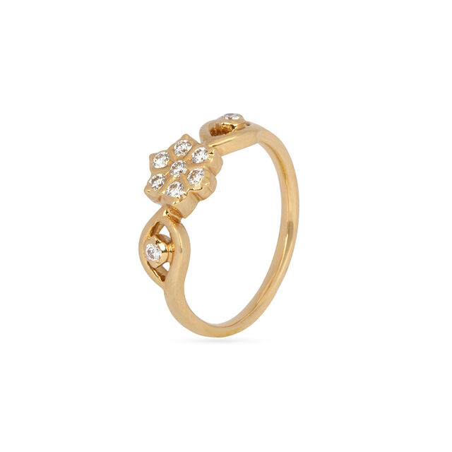 Tanishq 22KT Diamond Finger Ring for Women 3