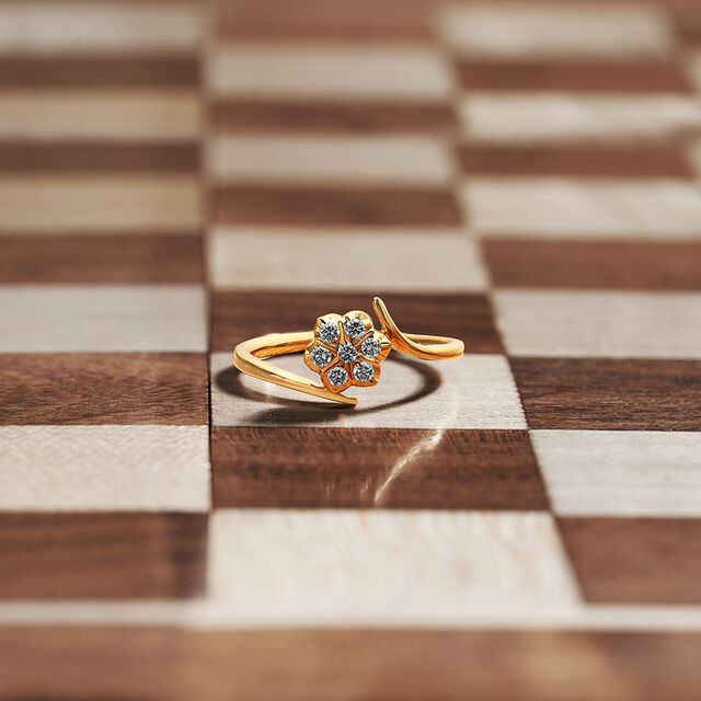 Tanishq 22KT Diamond Finger Ring for Women 