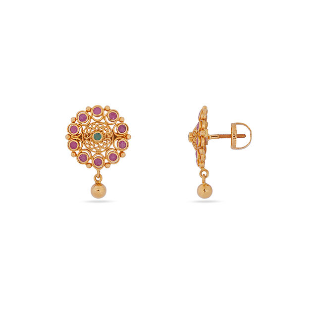 Tanishq 22KT  Pendant and Earrings Set for Women 6