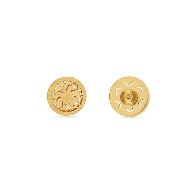 Tanishq 22KT Gold Pendant and Earrings Set for Women 4