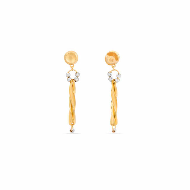 Tanishq 22KT Gold Drop Earrings for Women 3