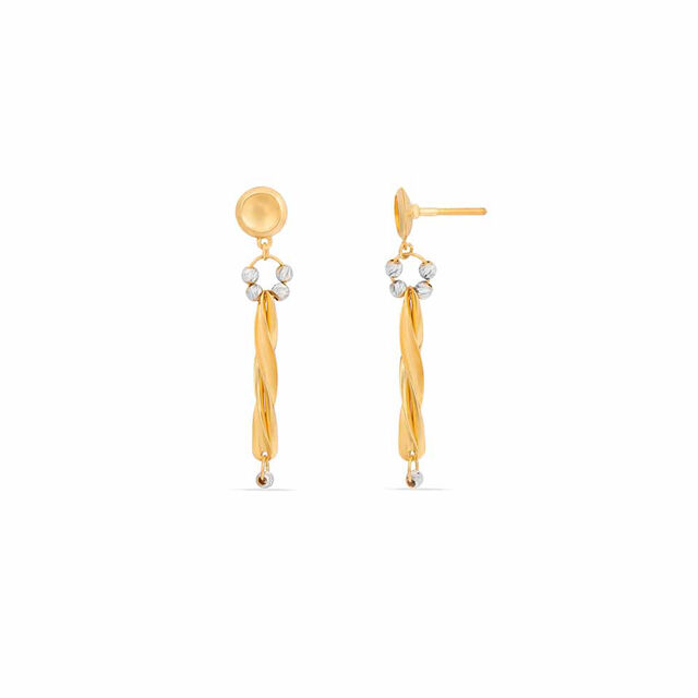 Tanishq 22KT Gold Drop Earrings for Women 4