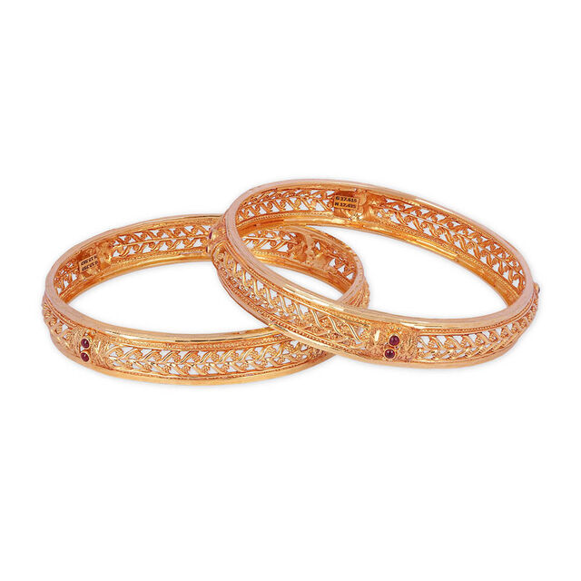 Tanishq 22KT Synthetic Stones Bangle for Women 4
