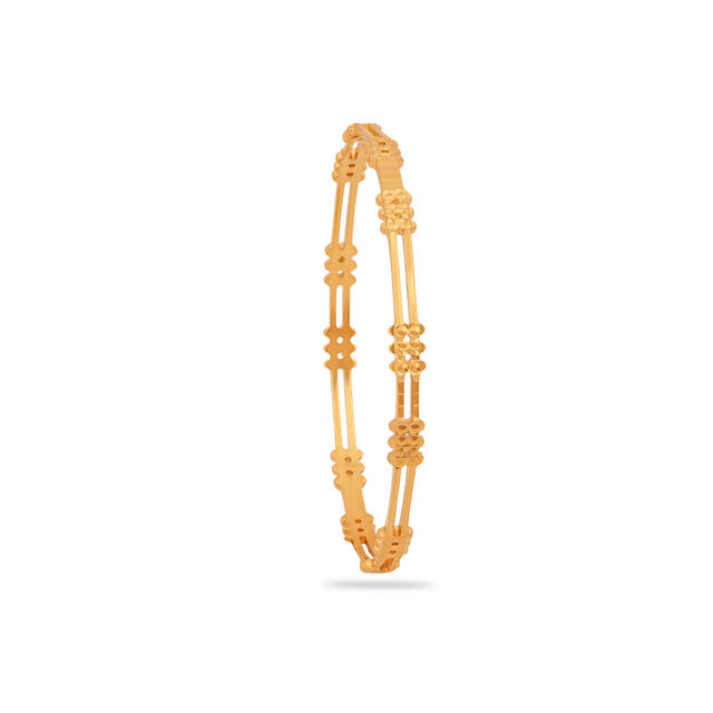 Classic Gold and Diamond Bar Bangle