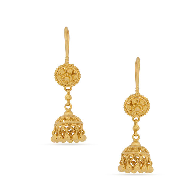 Tanishq 22KT Gold Earrings for Women 
