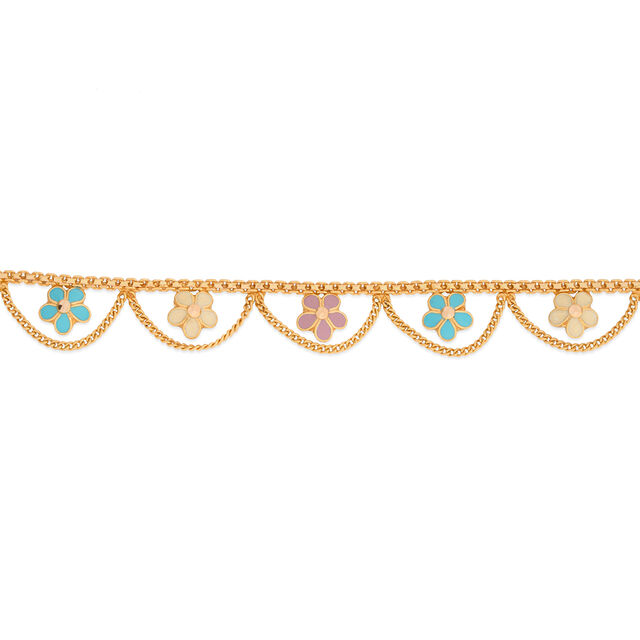 Tanishq 22KT Gold Anklet for Women 3