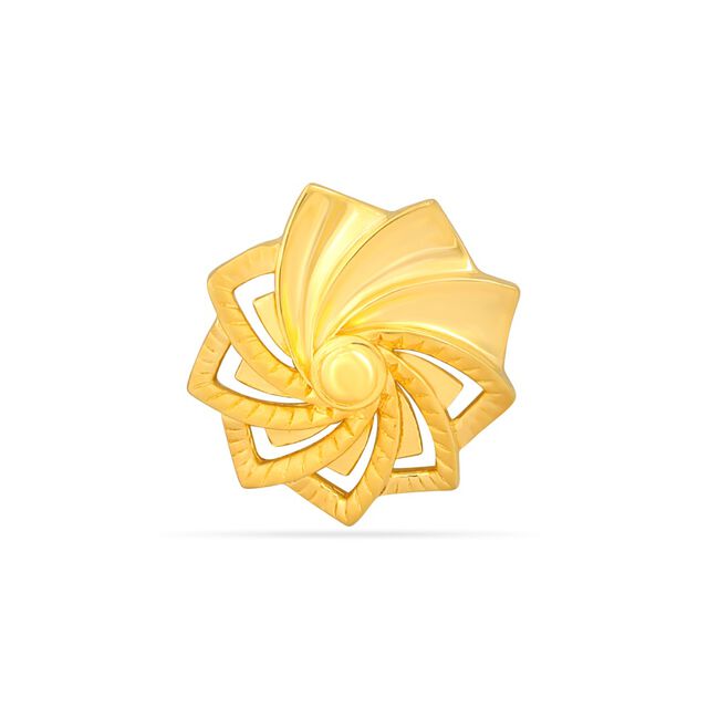 Whorl Gold Pendant