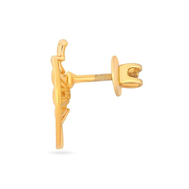 Sunwheel Gold Stud Earrings