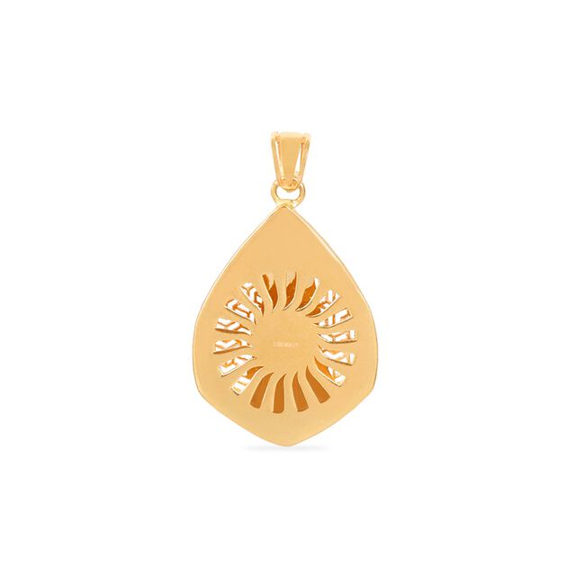 Tanishq 22KT Gold Pendant With Earring for Women 3