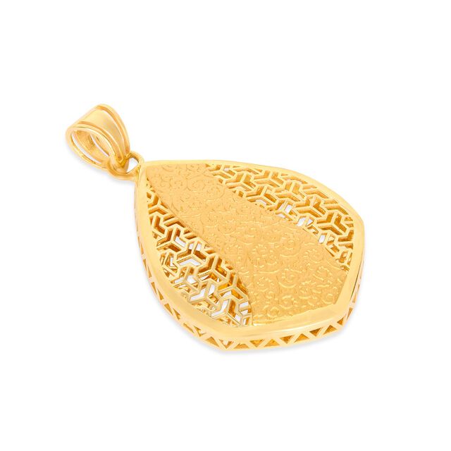 Tanishq 22KT Gold Pendant With Earring for Women 4