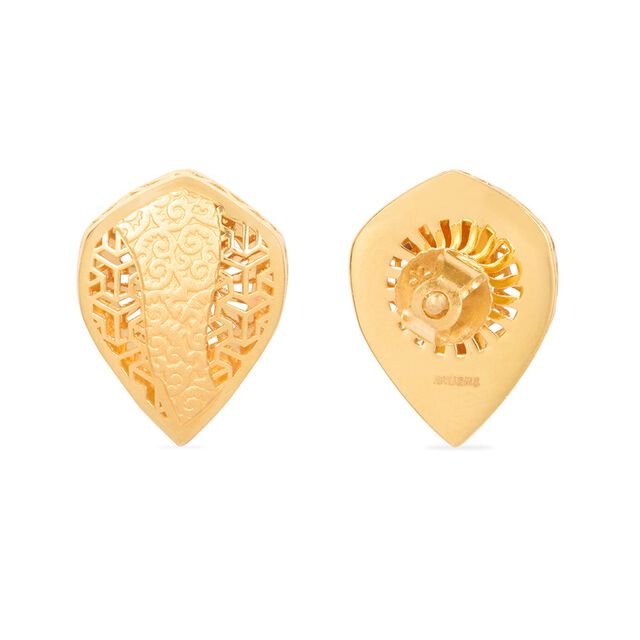 Tanishq 22KT Gold Pendant With Earring for Women 6