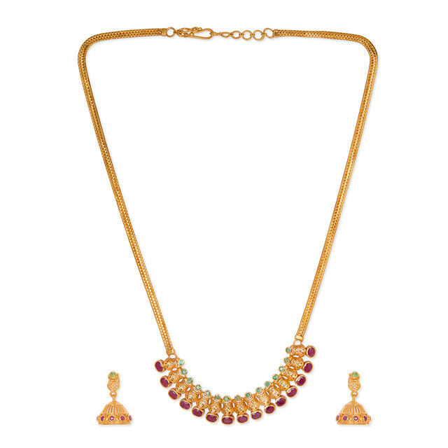 Tanishq 22KT  Gold Necklace Set  for Women 