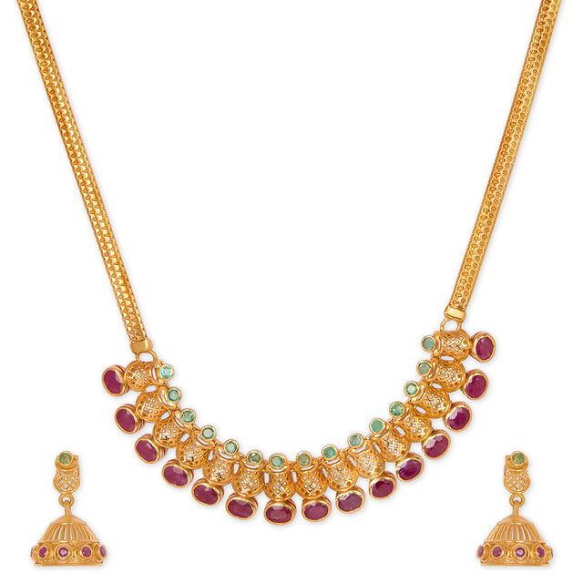 Tanishq 22KT  Gold Necklace Set  for Women 2