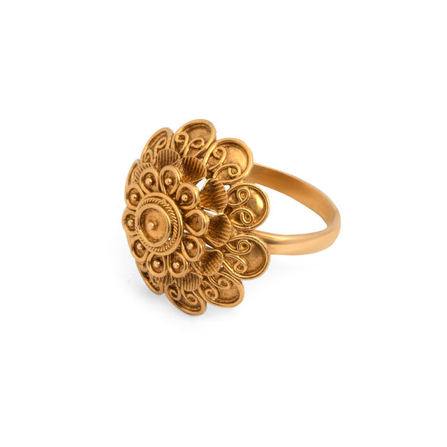 Tanishq 22KT Gold Finger Ring for Women