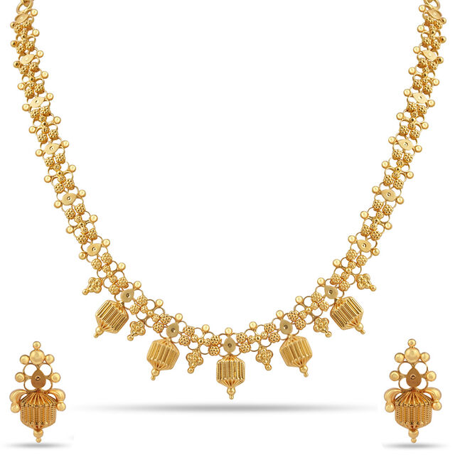 Tanishq 22KT  Gold Necklace Set  for Women 