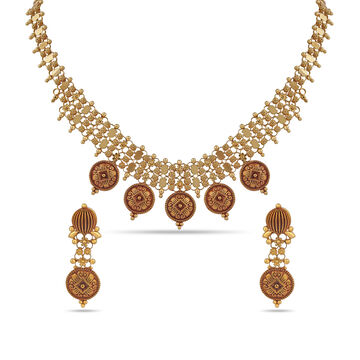Tanishq 22KT Gold Necklace Set for Women