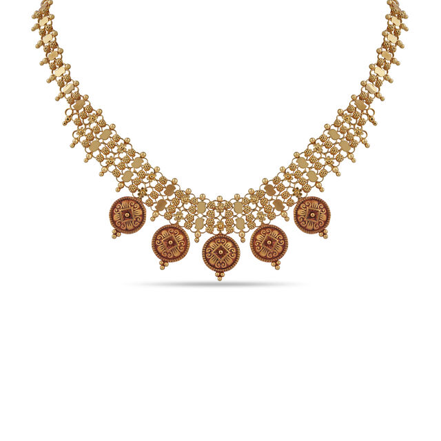 Tanishq 22KT Gold Necklace Set for Women 2