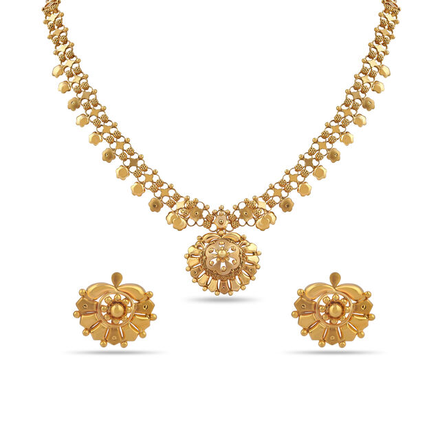 Tanishq 22KT  Gold Necklace Set  for Women 