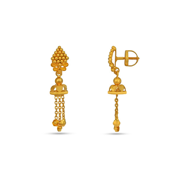 Tanishq 22KT Gold Earrings for Women 2