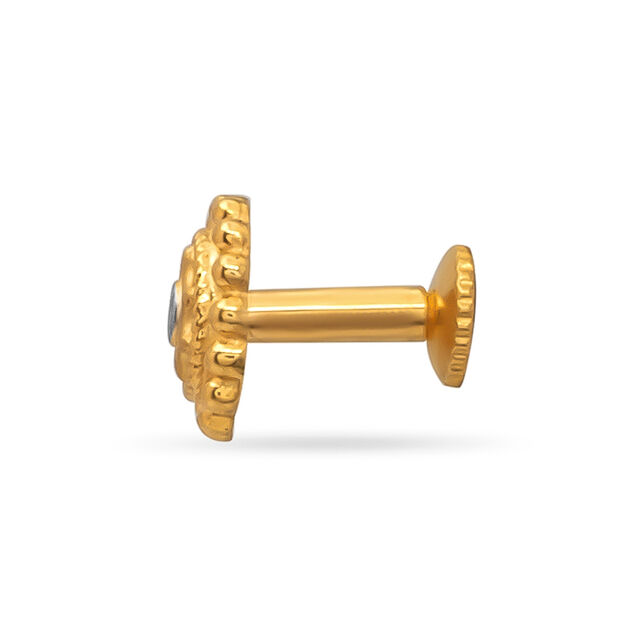 Tanishq 22KT  Gold Nose Pin  for Women 2
