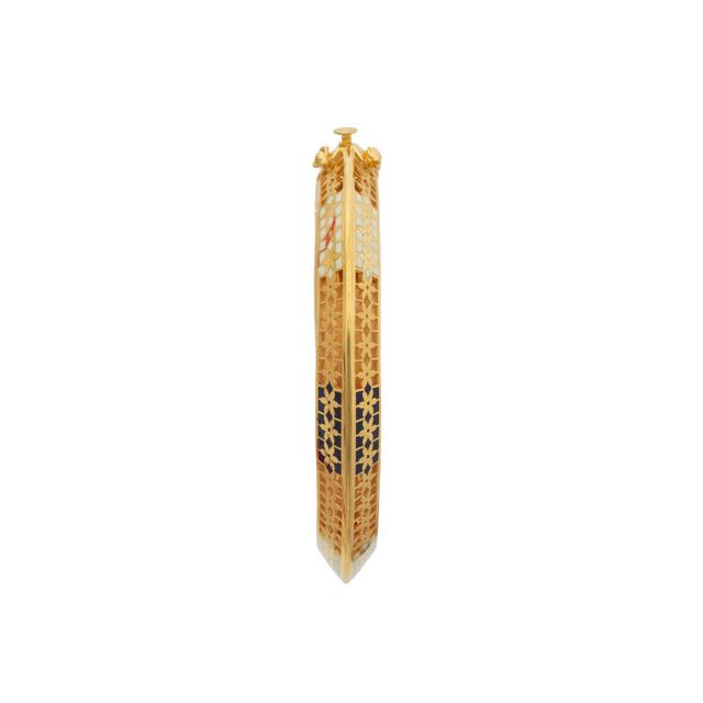 Traditional Oval Design Gold Bangle