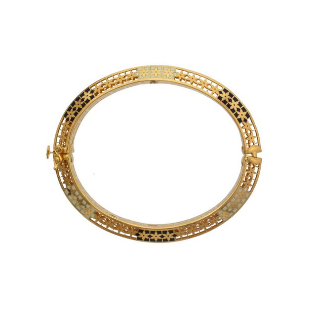 Traditional Oval Design Gold Bangle