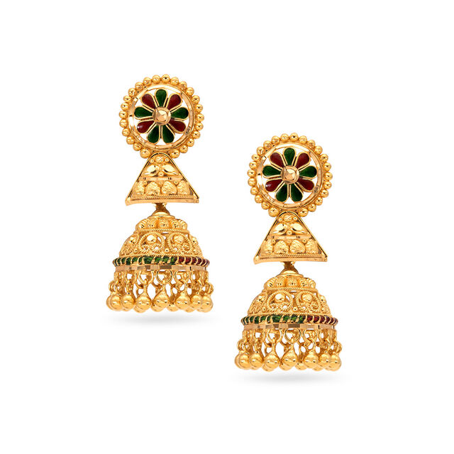 Tanishq 22KT  Gold Earrings  for Women 