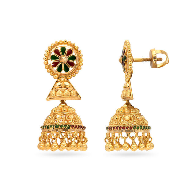 Tanishq 22KT  Gold Earrings  for Women 2