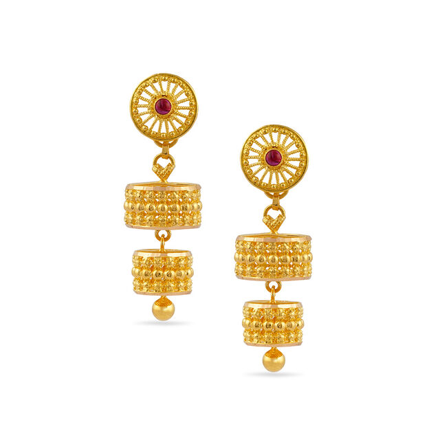 Tanishq 22KT  Gold Earrings  for Women 