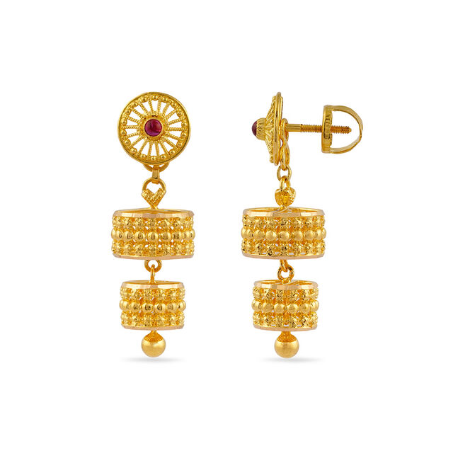Tanishq 22KT  Gold Earrings  for Women 2