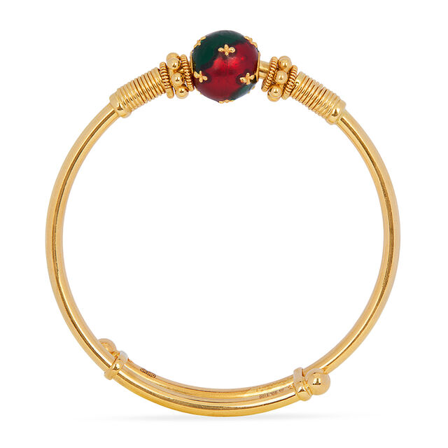 Enamel Bead Work Gold Bangle for Kids 3