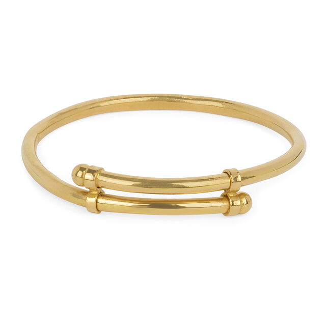 Contemporary Plain Gold Bangle for Kids,,hi-res 