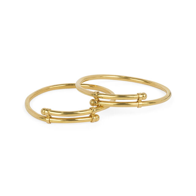 Contemporary Plain Gold Bangle for Kids,,hi-res 2