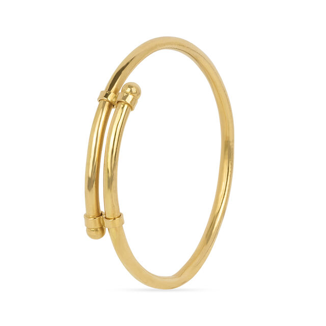 Contemporary Plain Gold Bangle for Kids 3