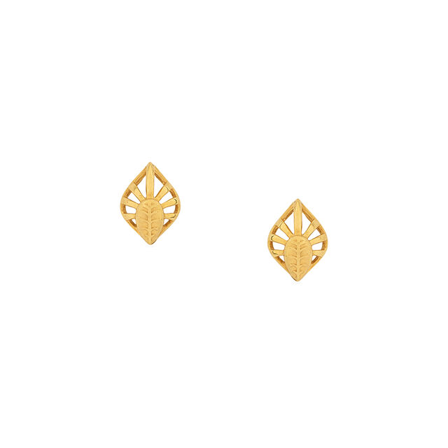 Tanishq 22KT Gold Pendant and Earrings Set for Women 2