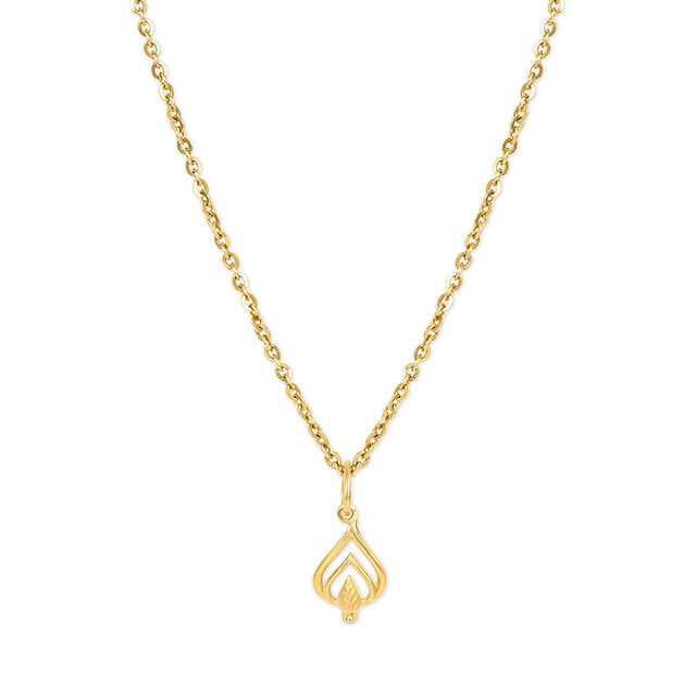 Tanishq 22KT Gold Pendant and Earrings Set for Women 5