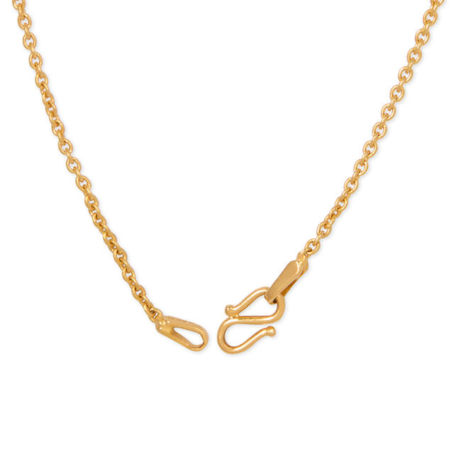 Tanishq 22KT  Gold Pendant with Chain 4