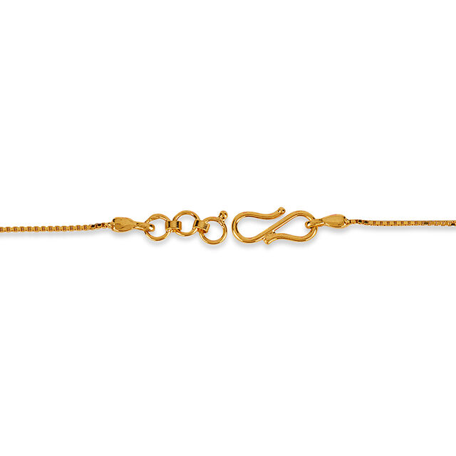 Tanishq 22KT Gold Pendant with Chain for Women 4