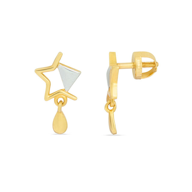 Tanishq 22KT Gold Drop Earrings for Women 2