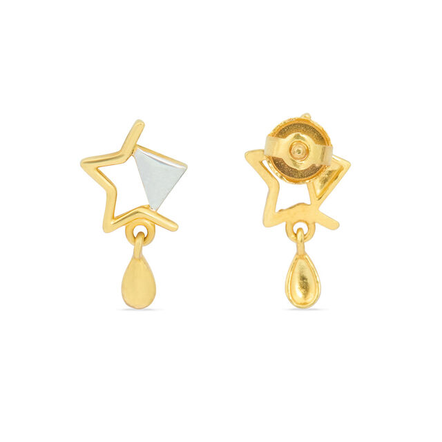 Tanishq 22KT Gold Drop Earrings for Women 3