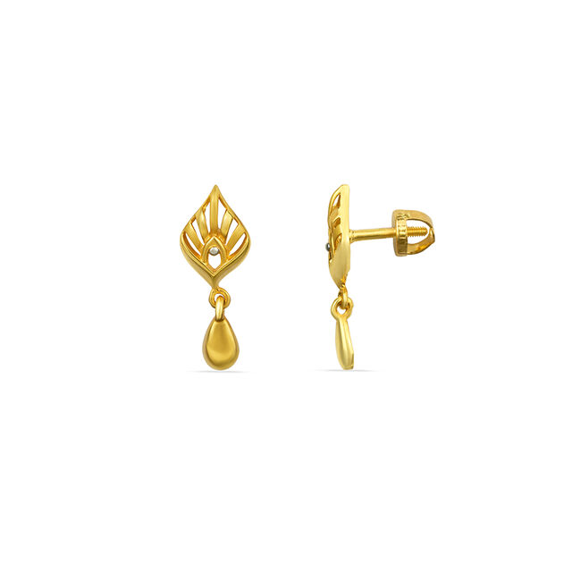 Tanishq 22KT Gold Drop Earrings for Women 3
