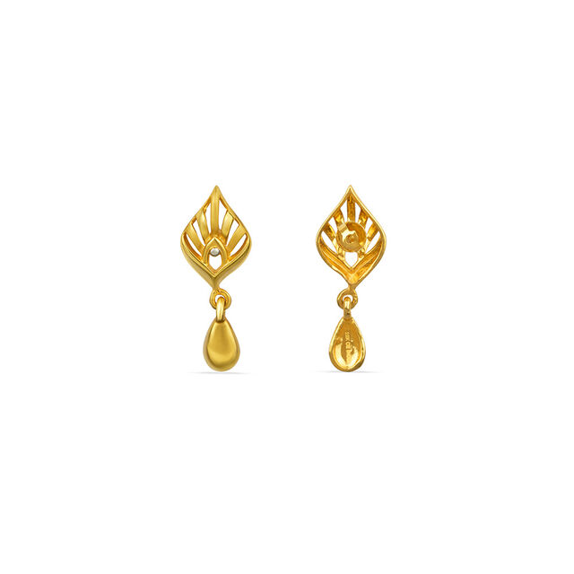 Tanishq 22KT Gold Drop Earrings for Women 4